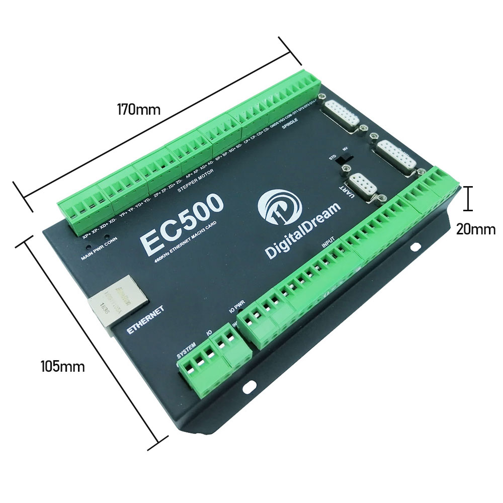 Breakout Board Mach3 - Controller CNC Ethernet Mach3 EC500 Scheda