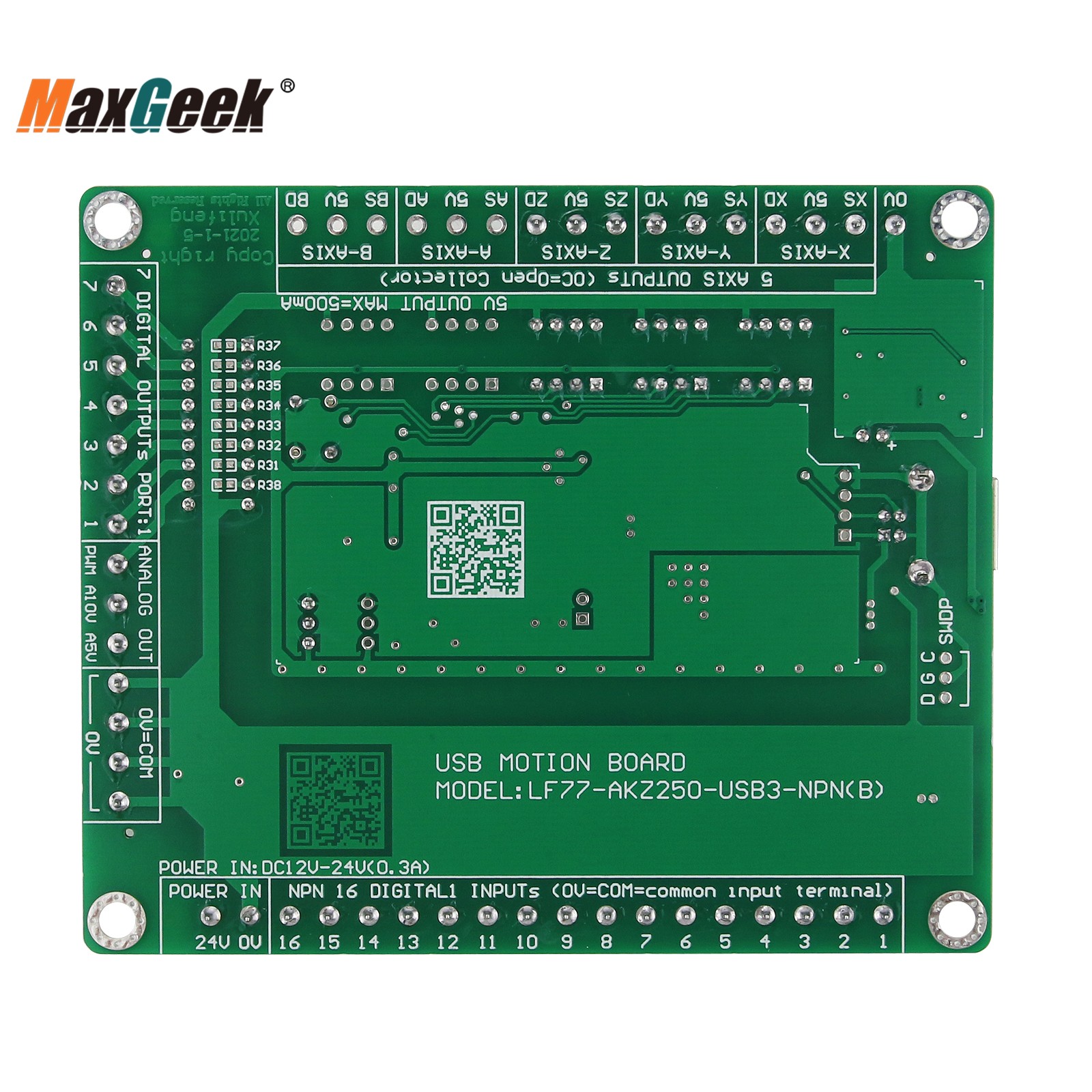 Maxgeek LF77-AKZ250-USB3-NPN C - Breakout Board Mach3 recensione e prezzo